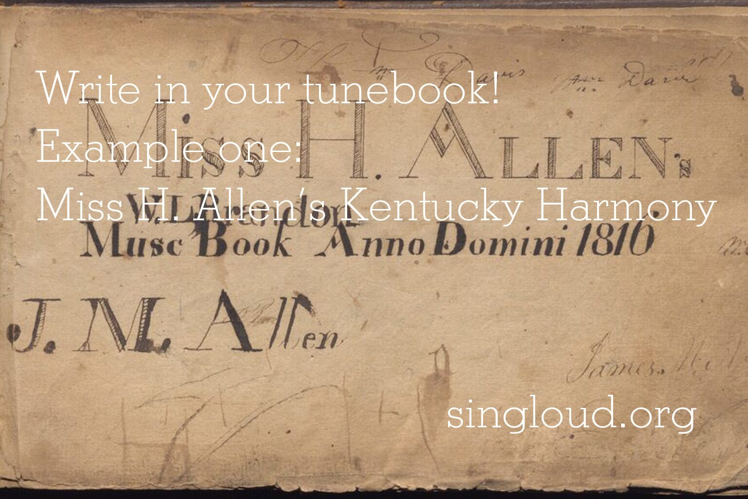 Write in your tunebook!