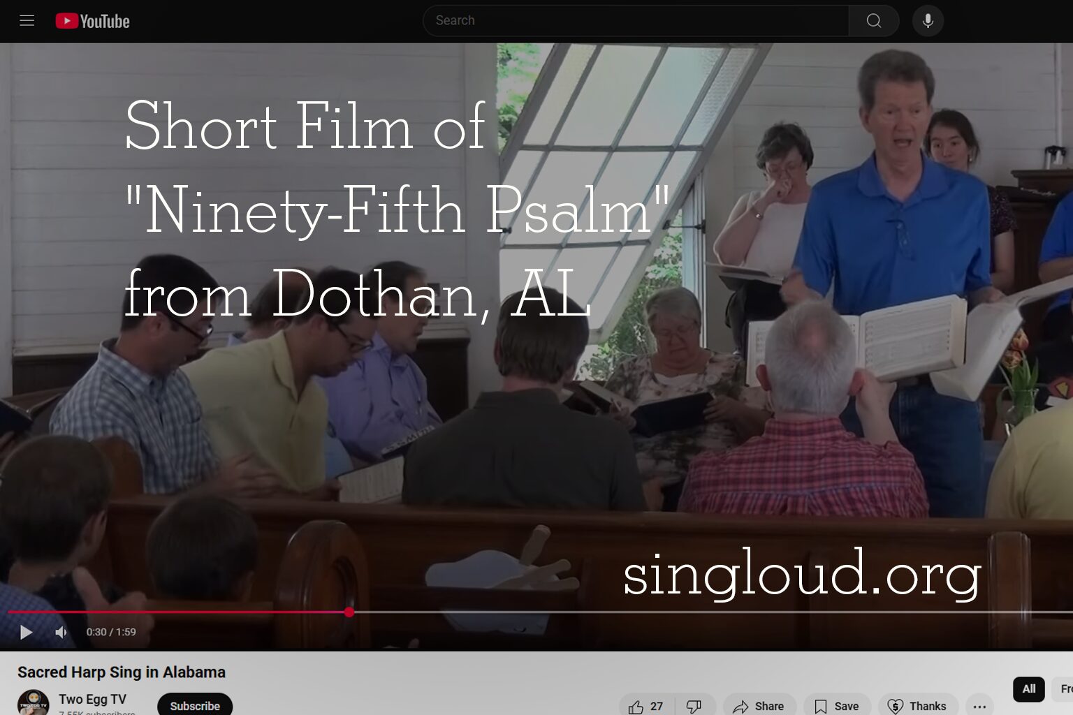 Short Film of “Ninety-Fifth Psalm” from Dothan, AL